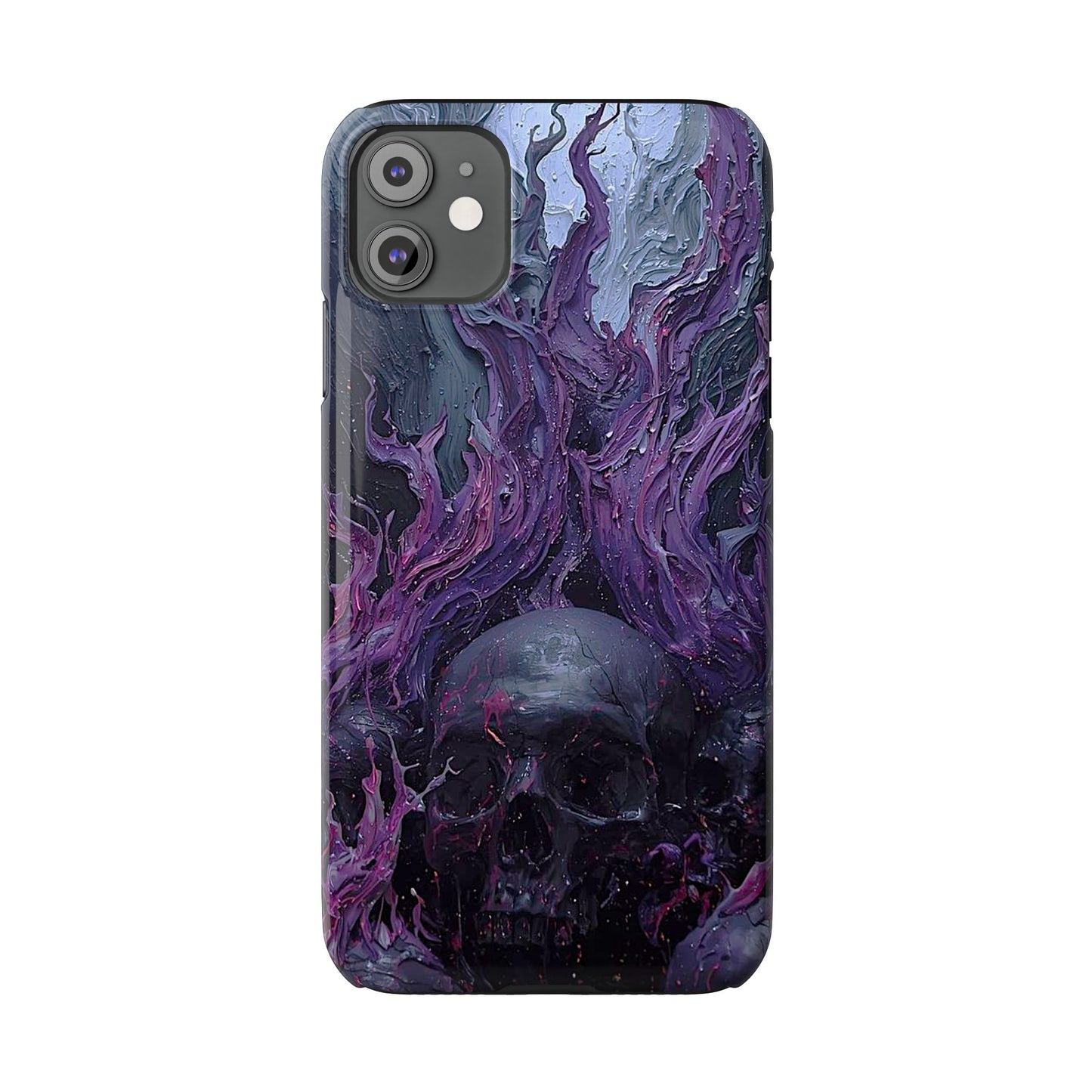 Crowned in Violet Flame Slim Phone Cases