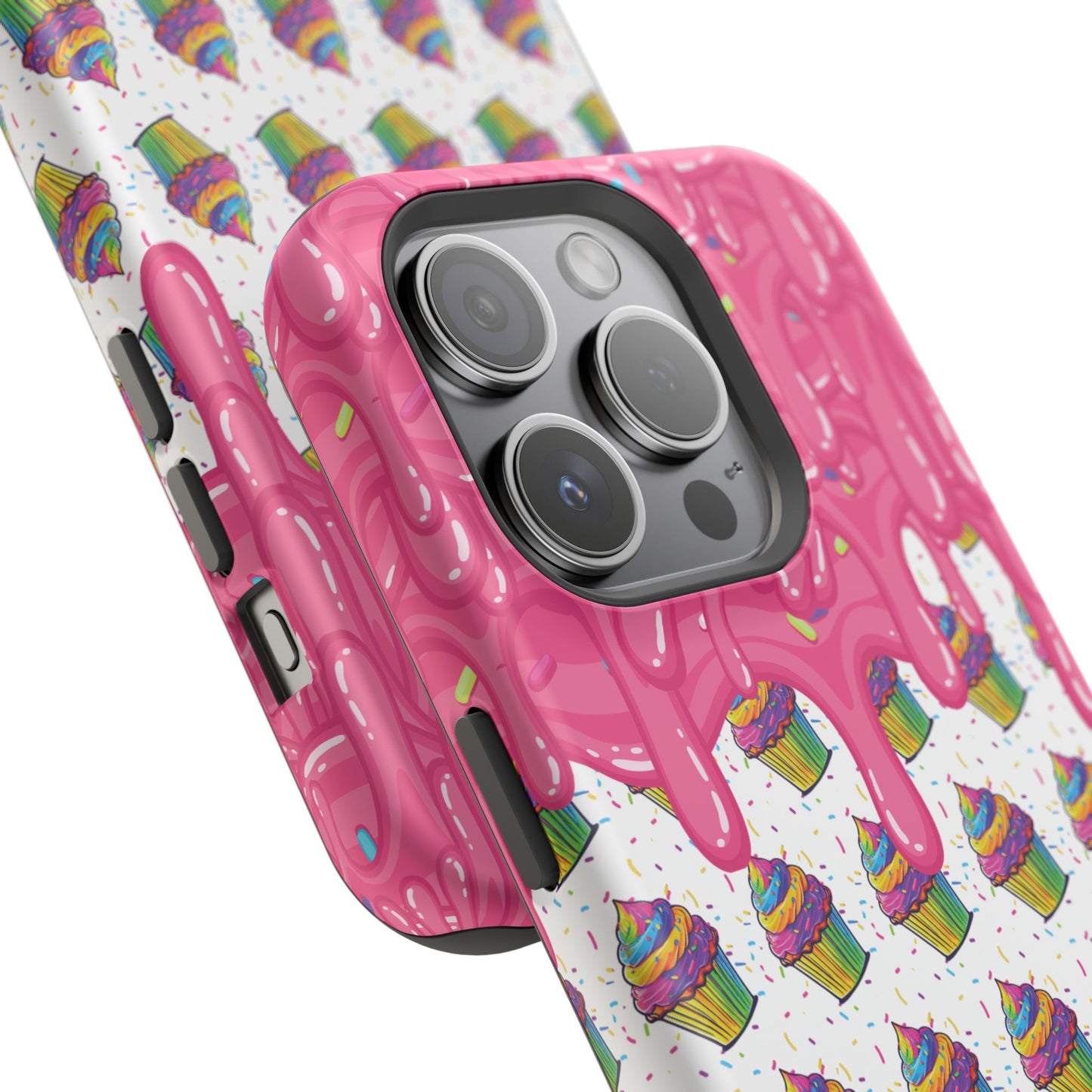 Rainbow Cupcake Phone Case — Magnetic Impact-Resistant Protective Cover