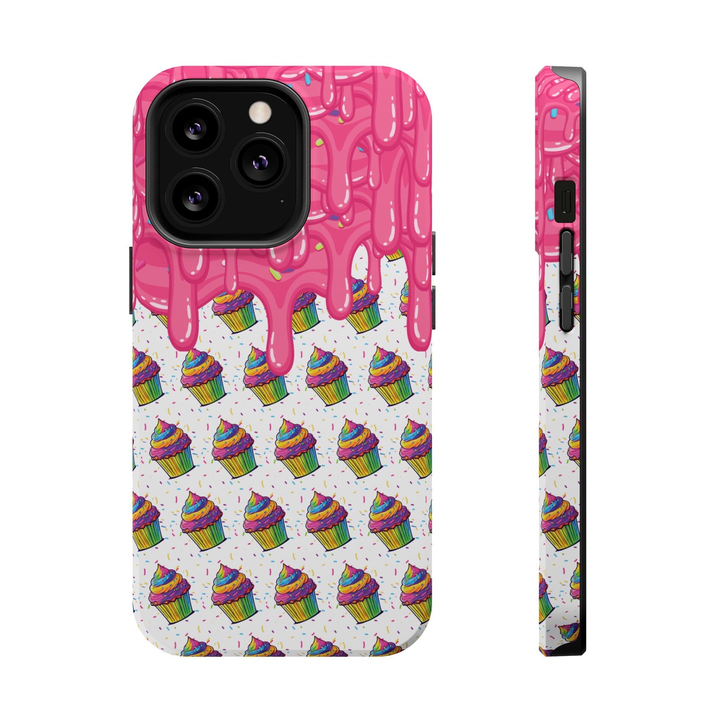 Rainbow Cupcake Phone Case — Magnetic Impact-Resistant Protective Cover