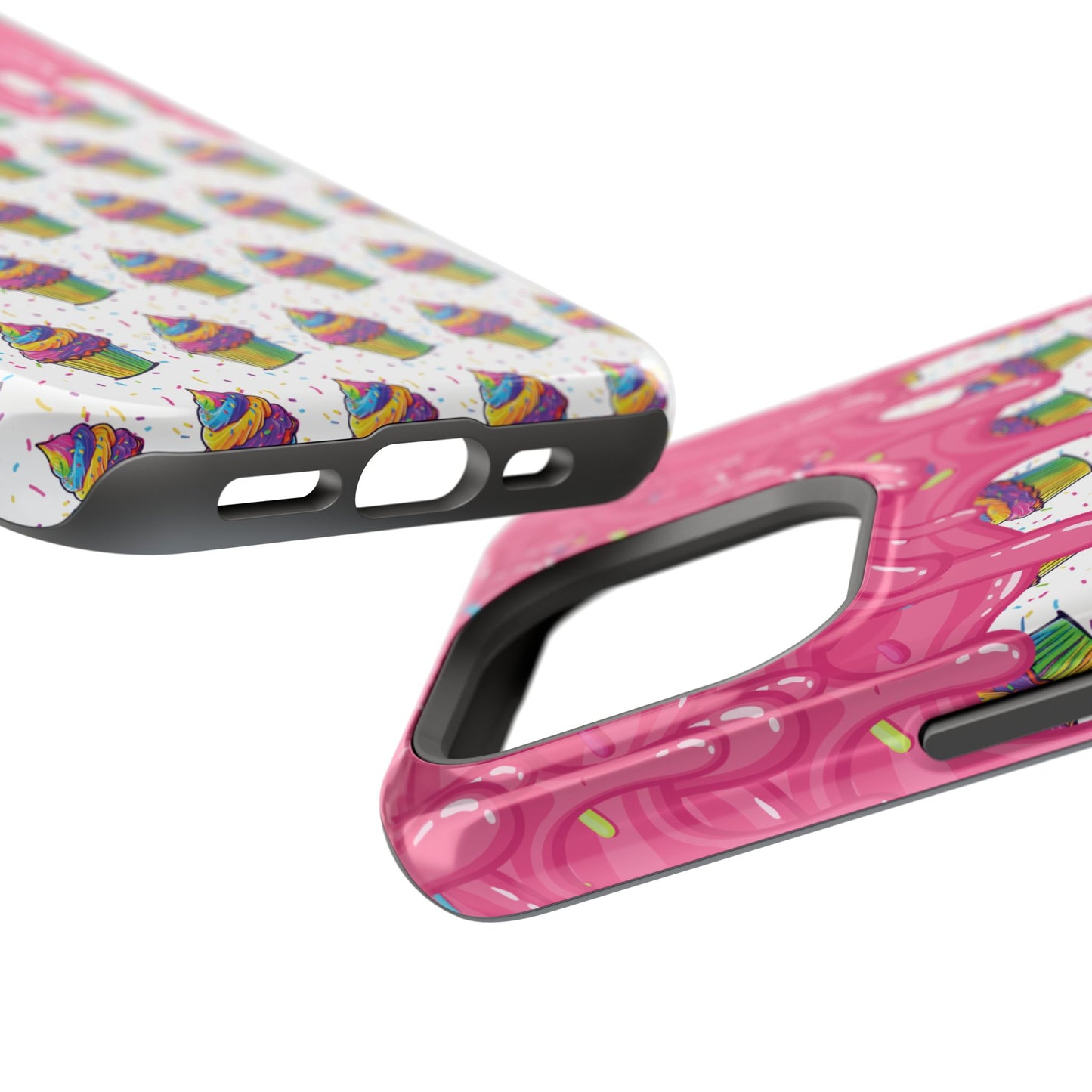 Rainbow Cupcake Phone Case — Magnetic Impact-Resistant Protective Cover