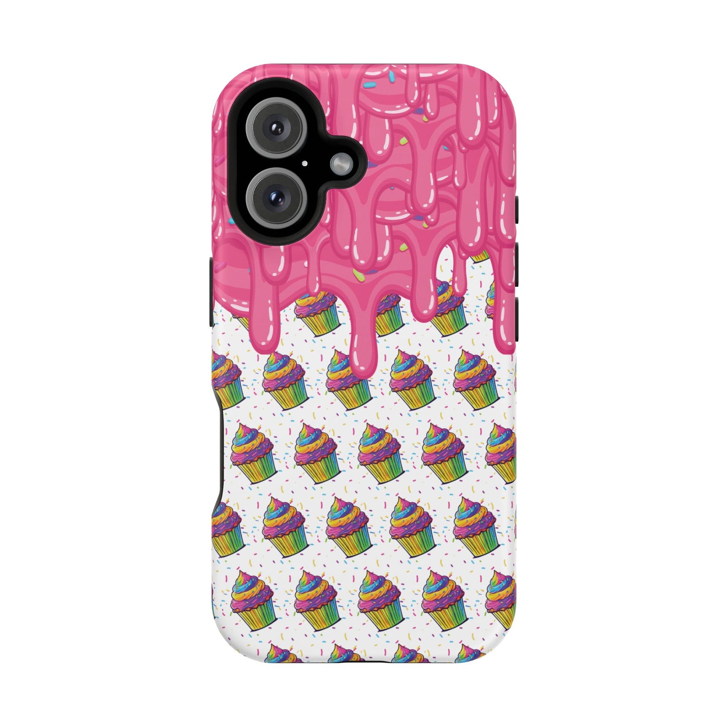 Rainbow Cupcake Phone Case — Magnetic Impact-Resistant Protective Cover
