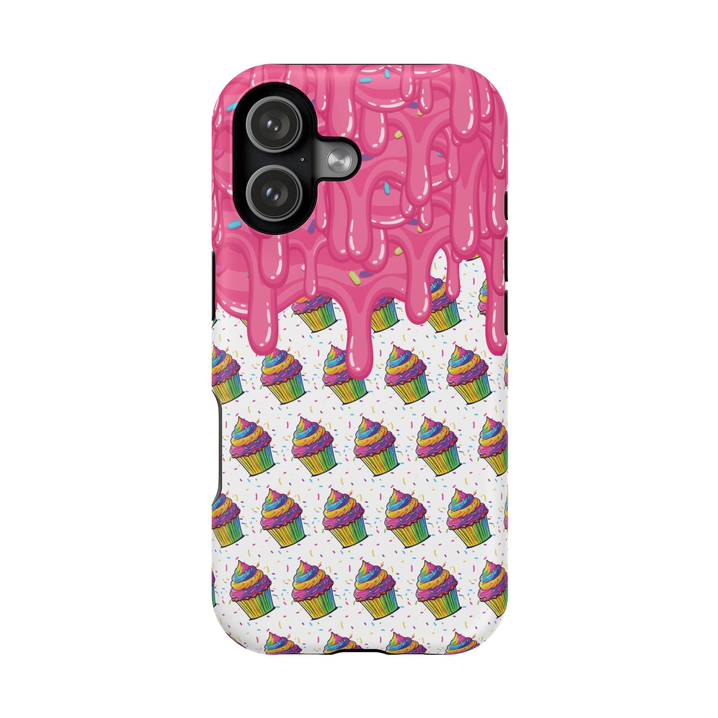 Rainbow Cupcake Phone Case — Magnetic Impact-Resistant Protective Cover