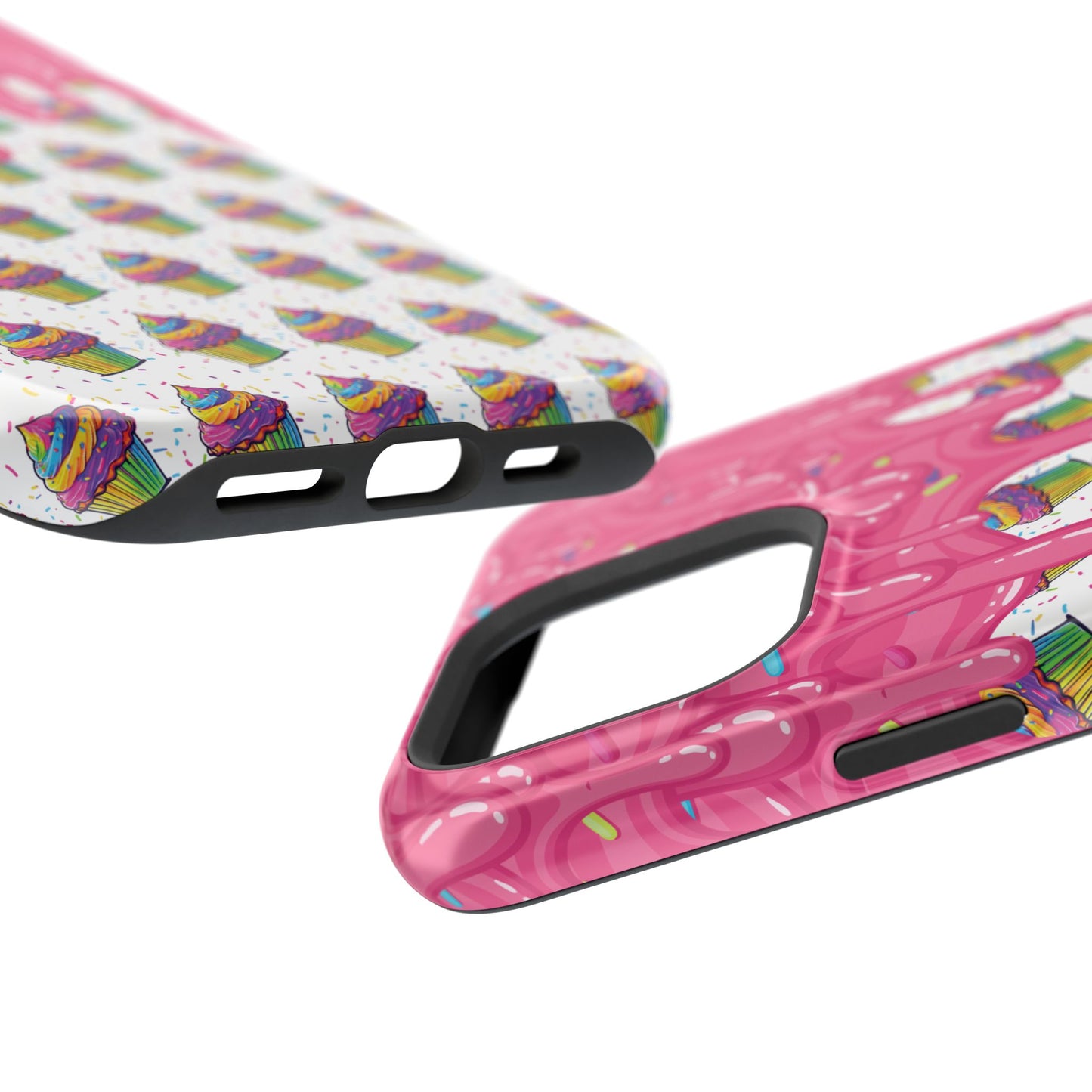 Rainbow Cupcake Phone Case — Magnetic Impact-Resistant Protective Cover