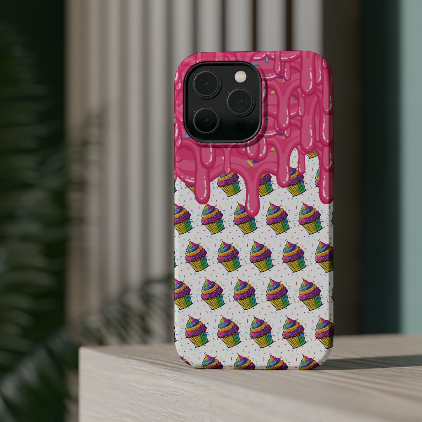 Rainbow Cupcake Phone Case — Magnetic Impact-Resistant Protective Cover