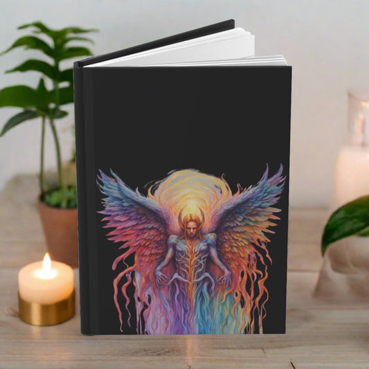 Angel on Black Hardcover Journal Matte