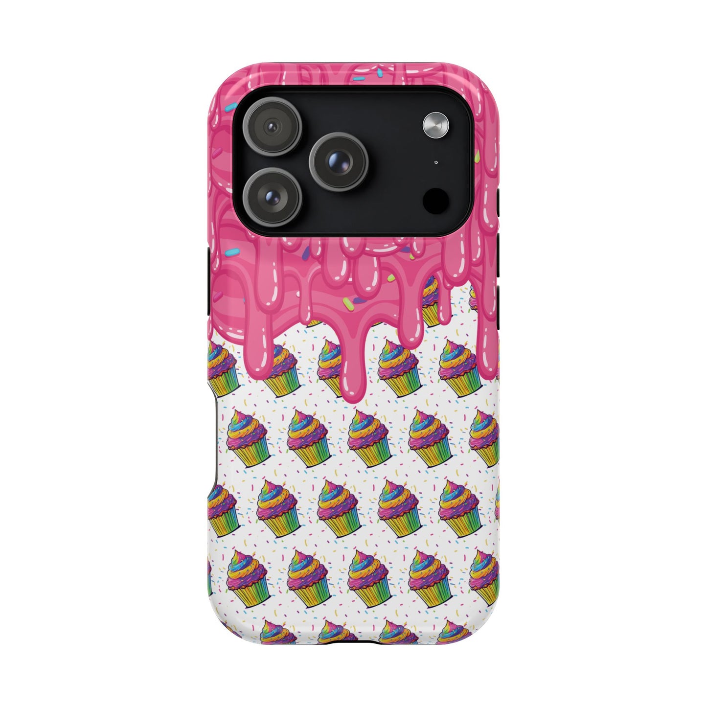 Rainbow Cupcake Phone Case — Magnetic Impact-Resistant Protective Cover