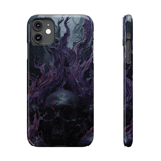 Crowned in Violet Flame Slim Phone Cases