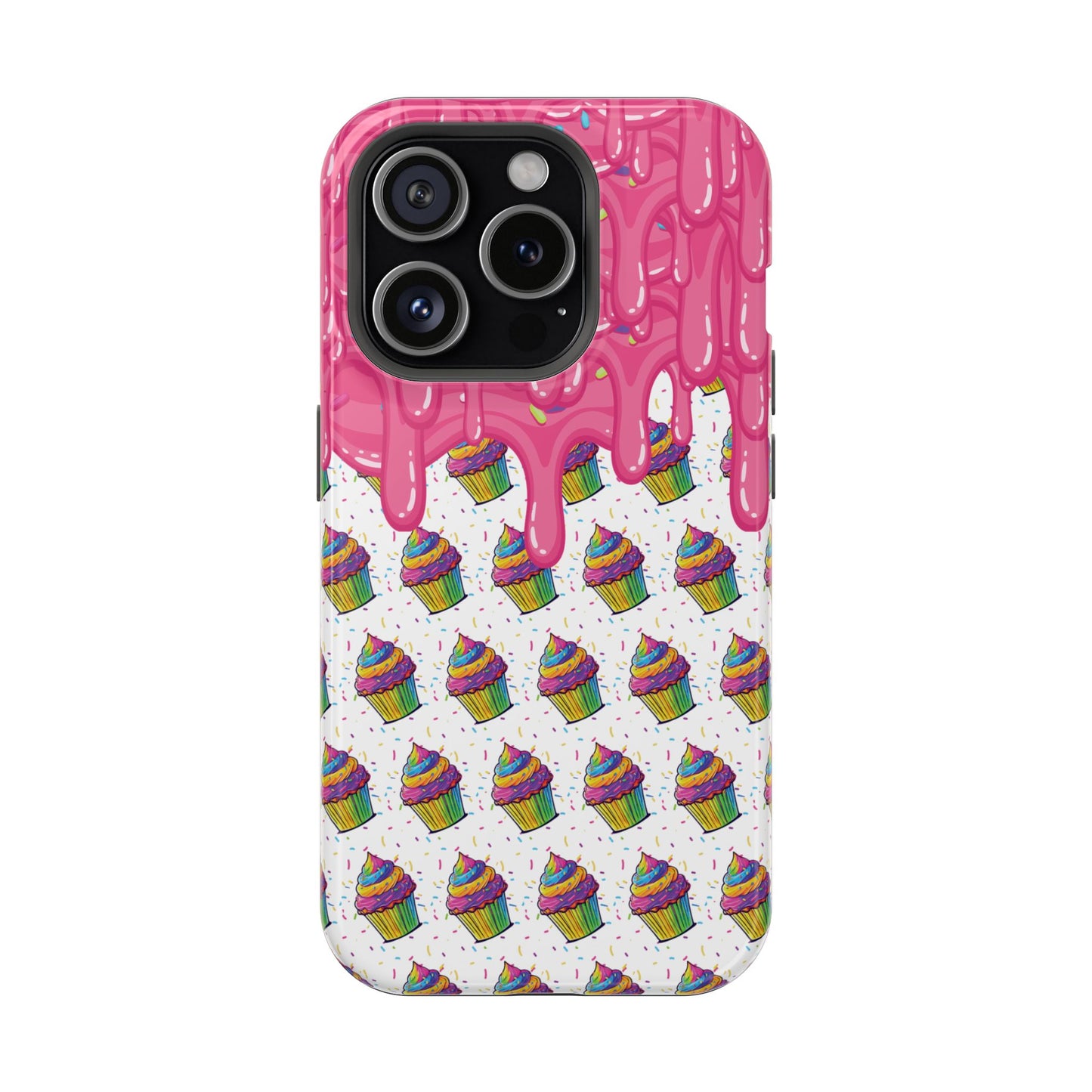 Rainbow Cupcake Phone Case — Magnetic Impact-Resistant Protective Cover