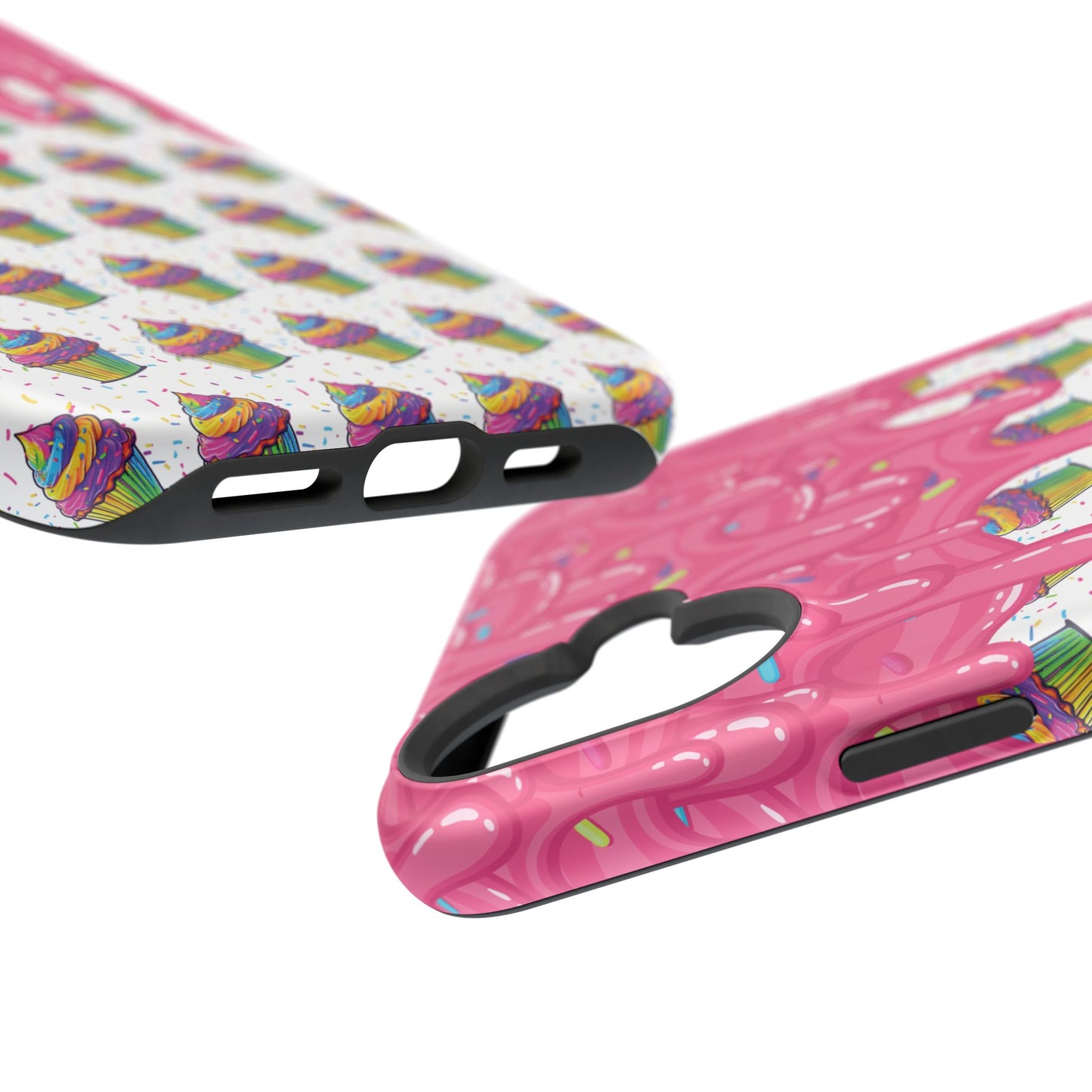 Rainbow Cupcake Phone Case — Magnetic Impact-Resistant Protective Cover