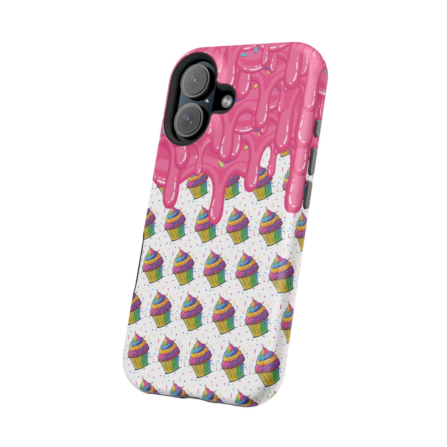 Rainbow Cupcake Phone Case — Magnetic Impact-Resistant Protective Cover