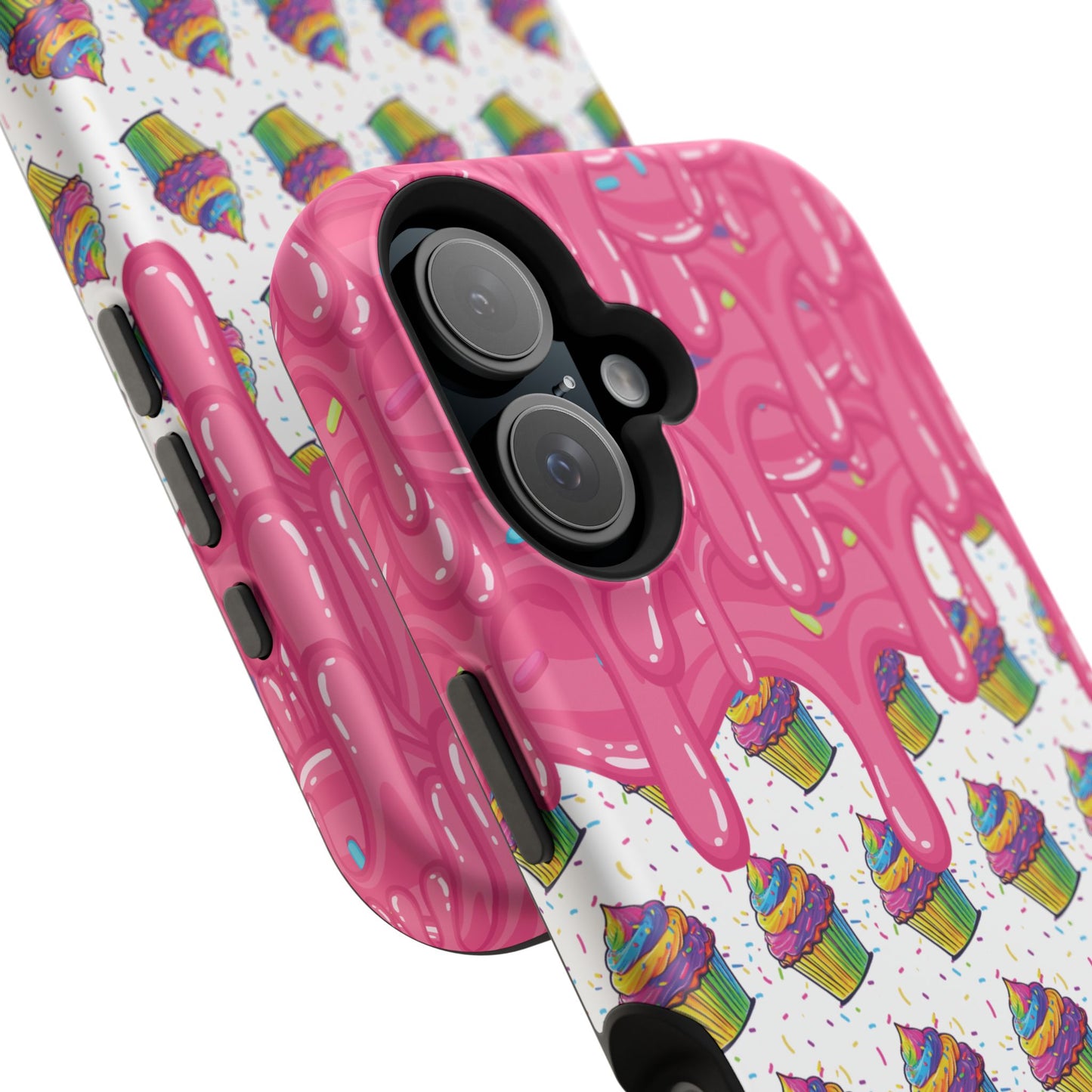 Rainbow Cupcake Phone Case — Magnetic Impact-Resistant Protective Cover