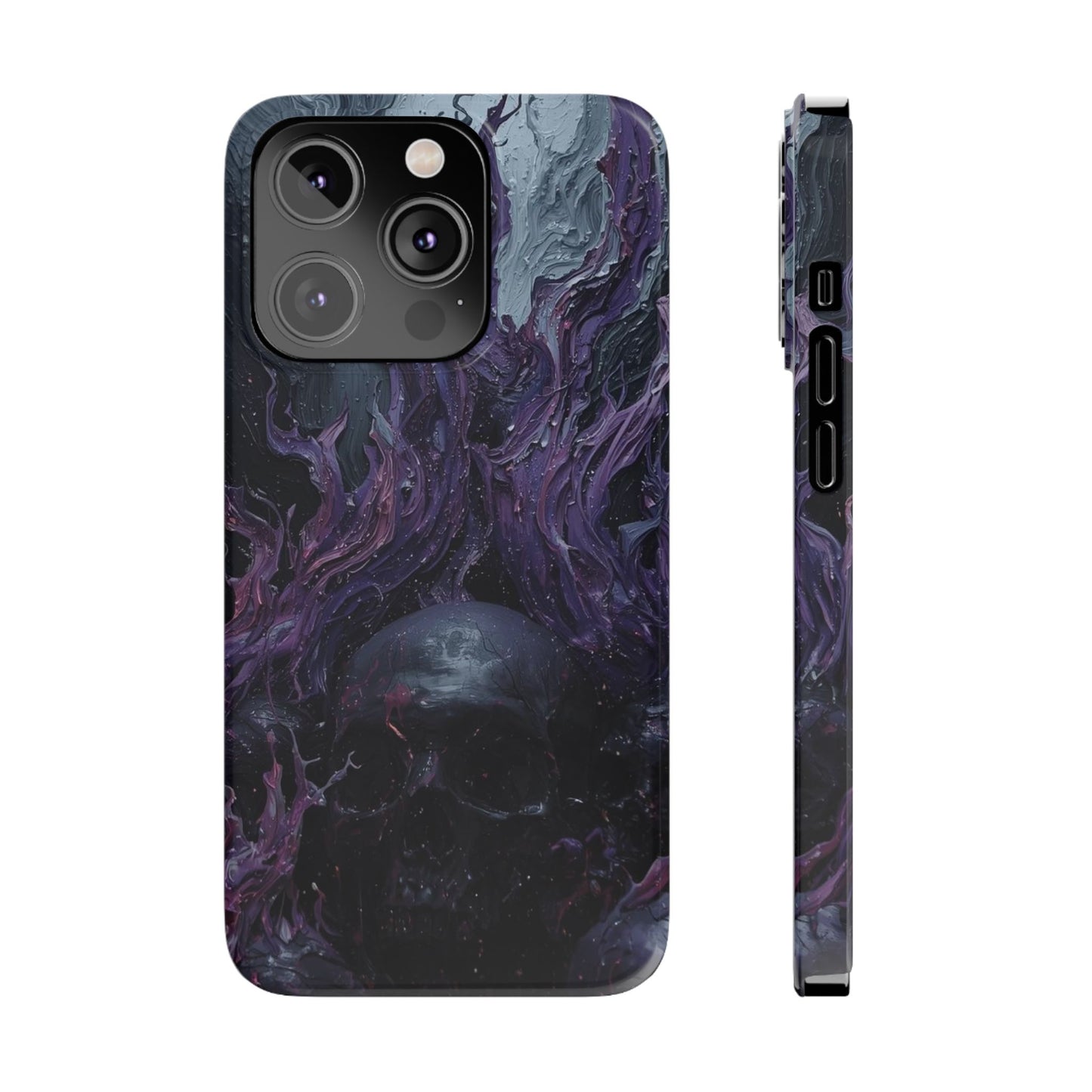 Crowned in Violet Flame Slim Phone Cases