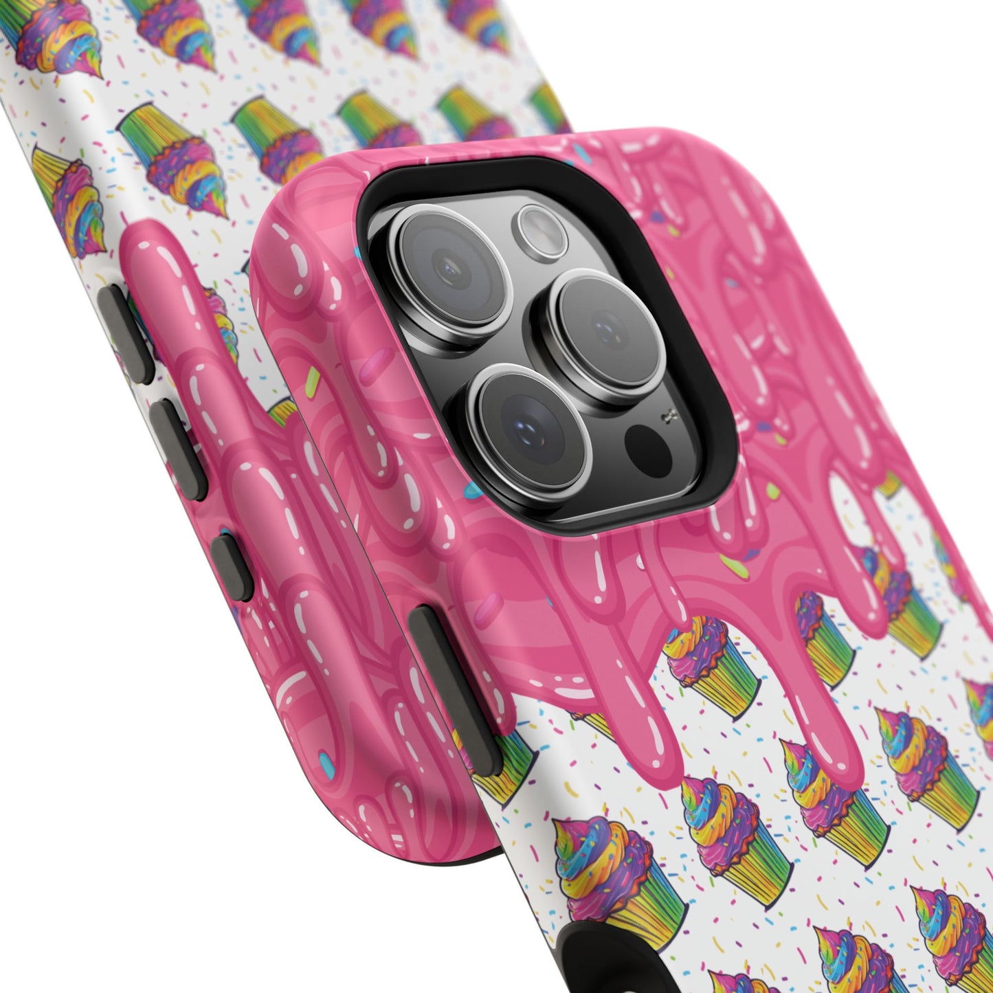 Rainbow Cupcake Phone Case — Magnetic Impact-Resistant Protective Cover