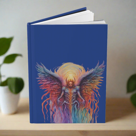 Angel on Dark Blue Hardcover Journal Matte