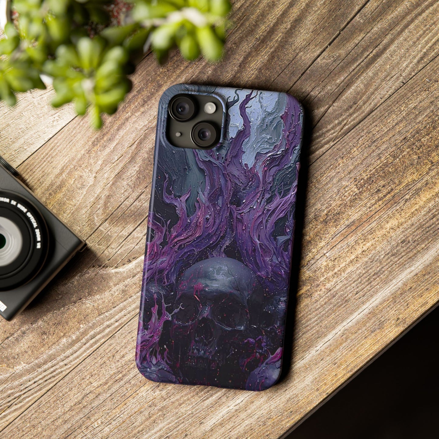 Crowned in Violet Flame Slim Phone Cases