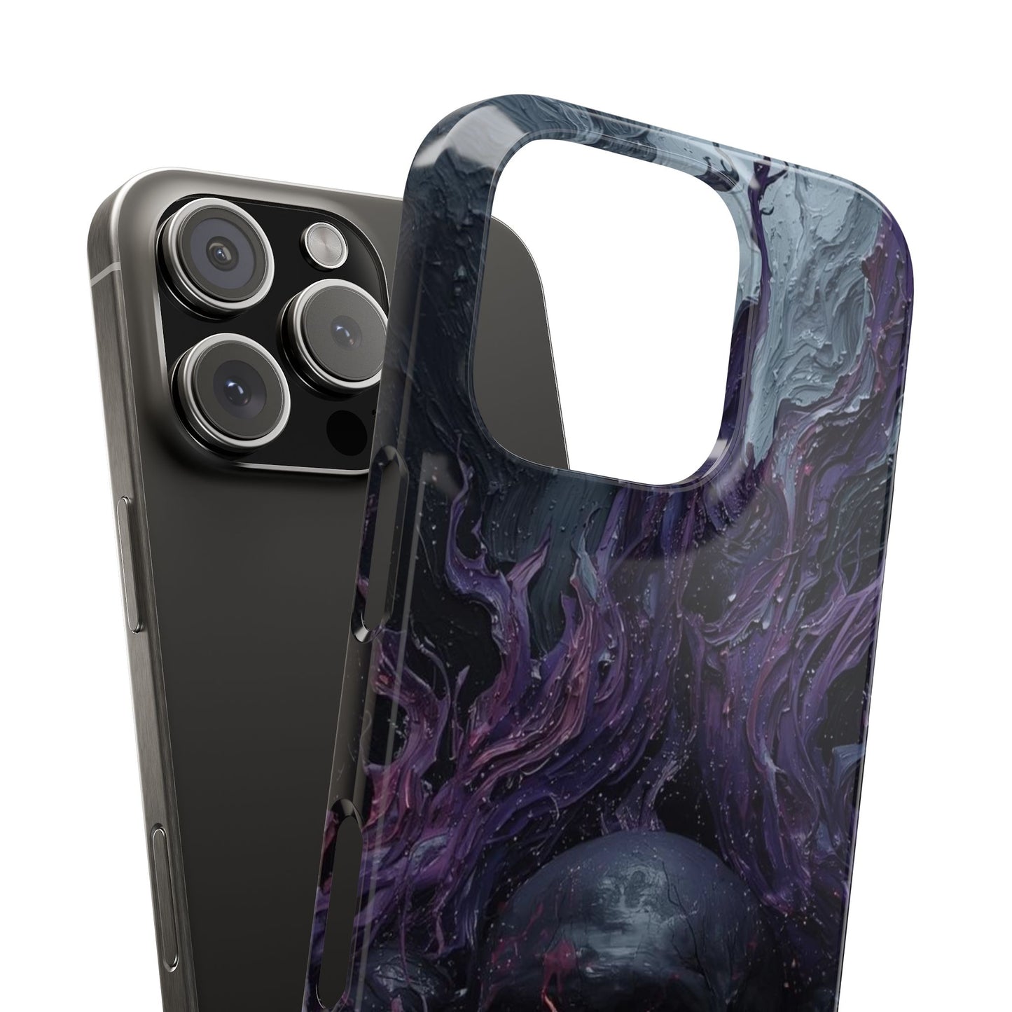 Crowned in Violet Flame Slim Phone Cases