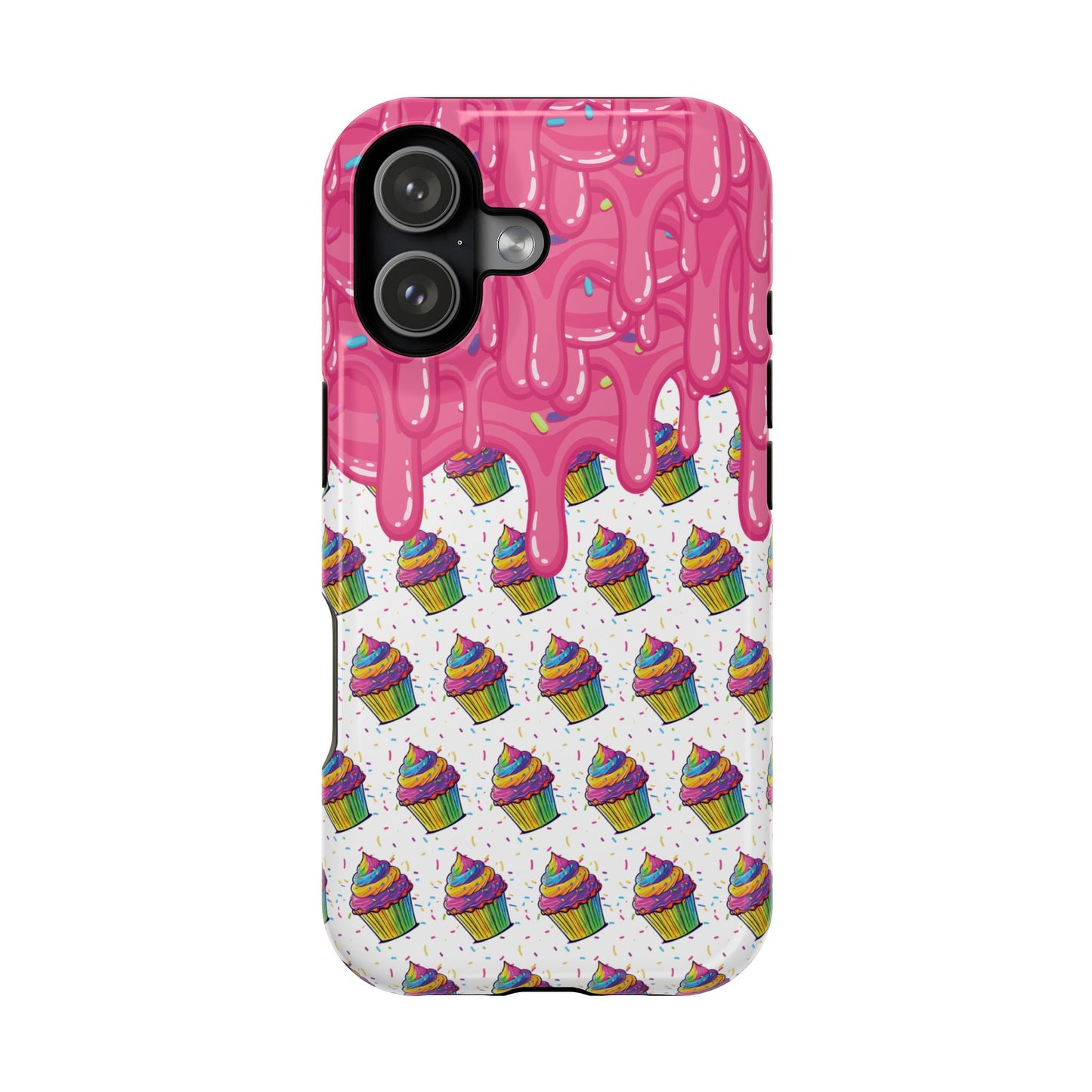Rainbow Cupcake Phone Case — Magnetic Impact-Resistant Protective Cover