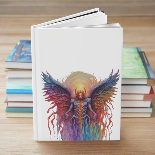 Angel on White Hardcover Journal Matte
