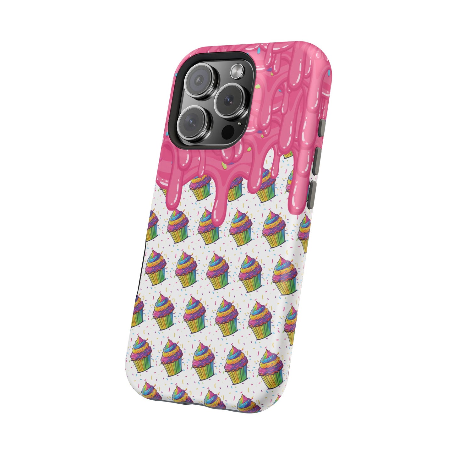Rainbow Cupcake Phone Case — Magnetic Impact-Resistant Protective Cover