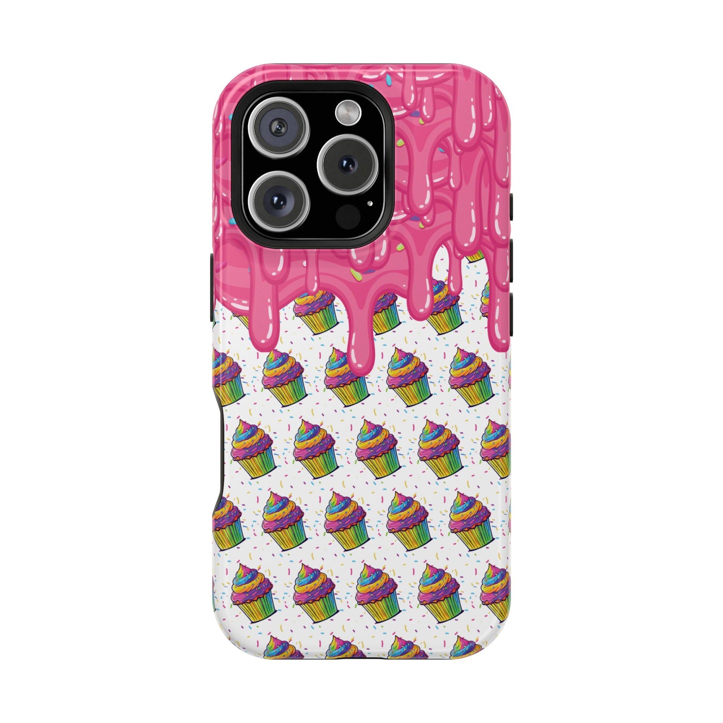 Rainbow Cupcake Phone Case — Magnetic Impact-Resistant Protective Cover