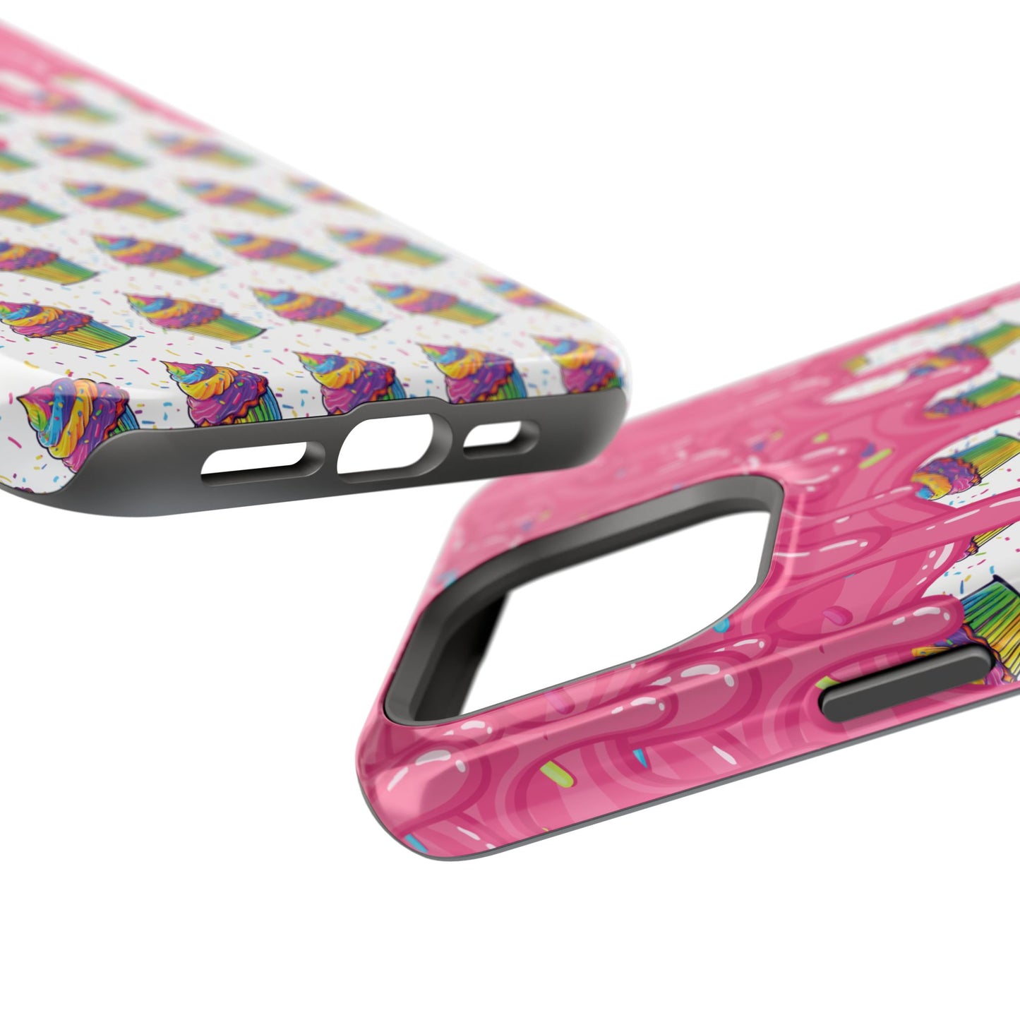 Rainbow Cupcake Phone Case — Magnetic Impact-Resistant Protective Cover
