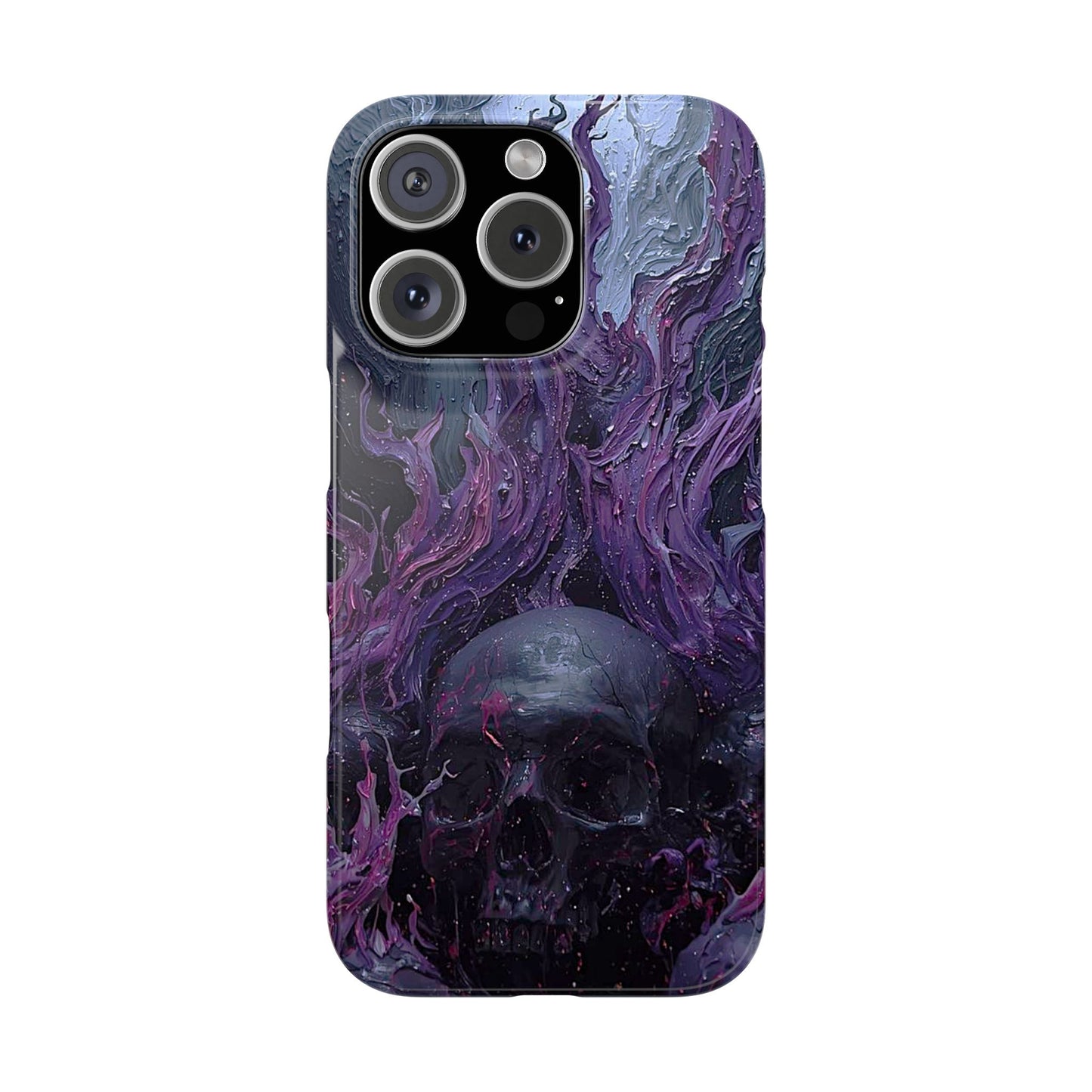 Crowned in Violet Flame Slim Phone Cases