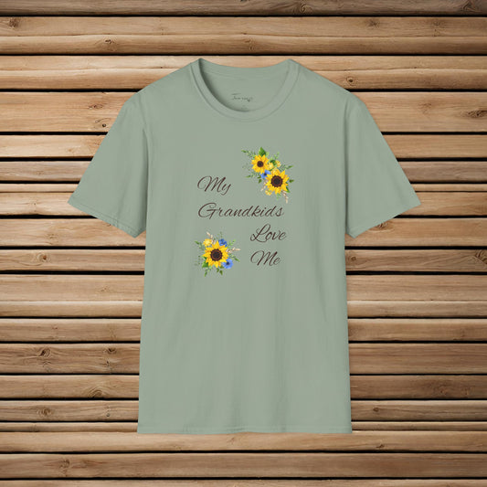 Sunflowers Grandma (Grandkids) Unisex Softstyle T-Shirt
