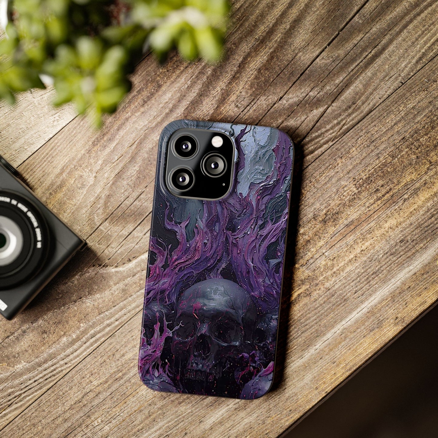 Crowned in Violet Flame Slim Phone Cases