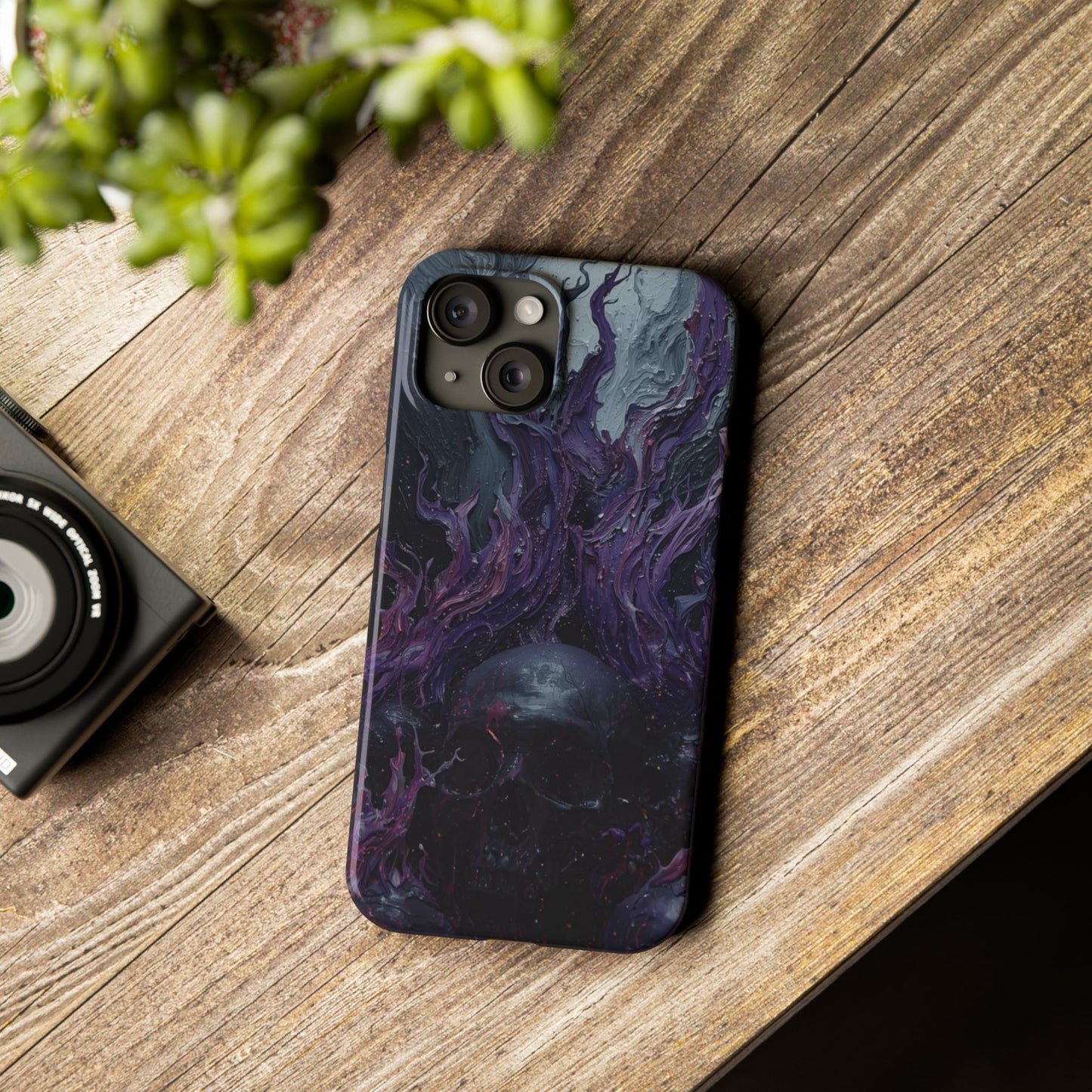 Crowned in Violet Flame Slim Phone Cases