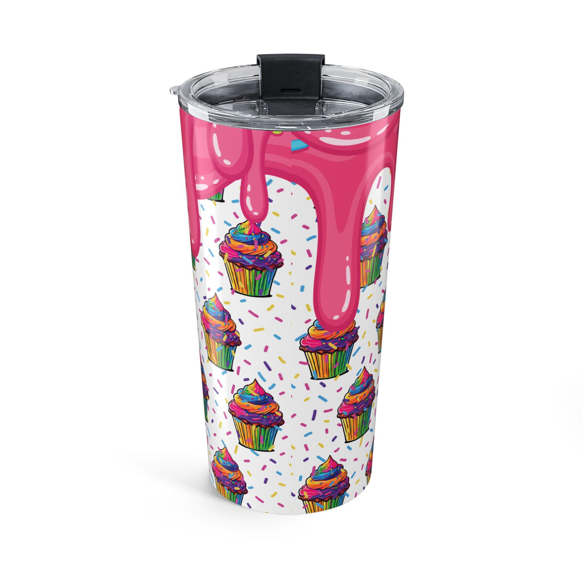 20oz Cup: Rainbow Cupcake Drip Tumbler