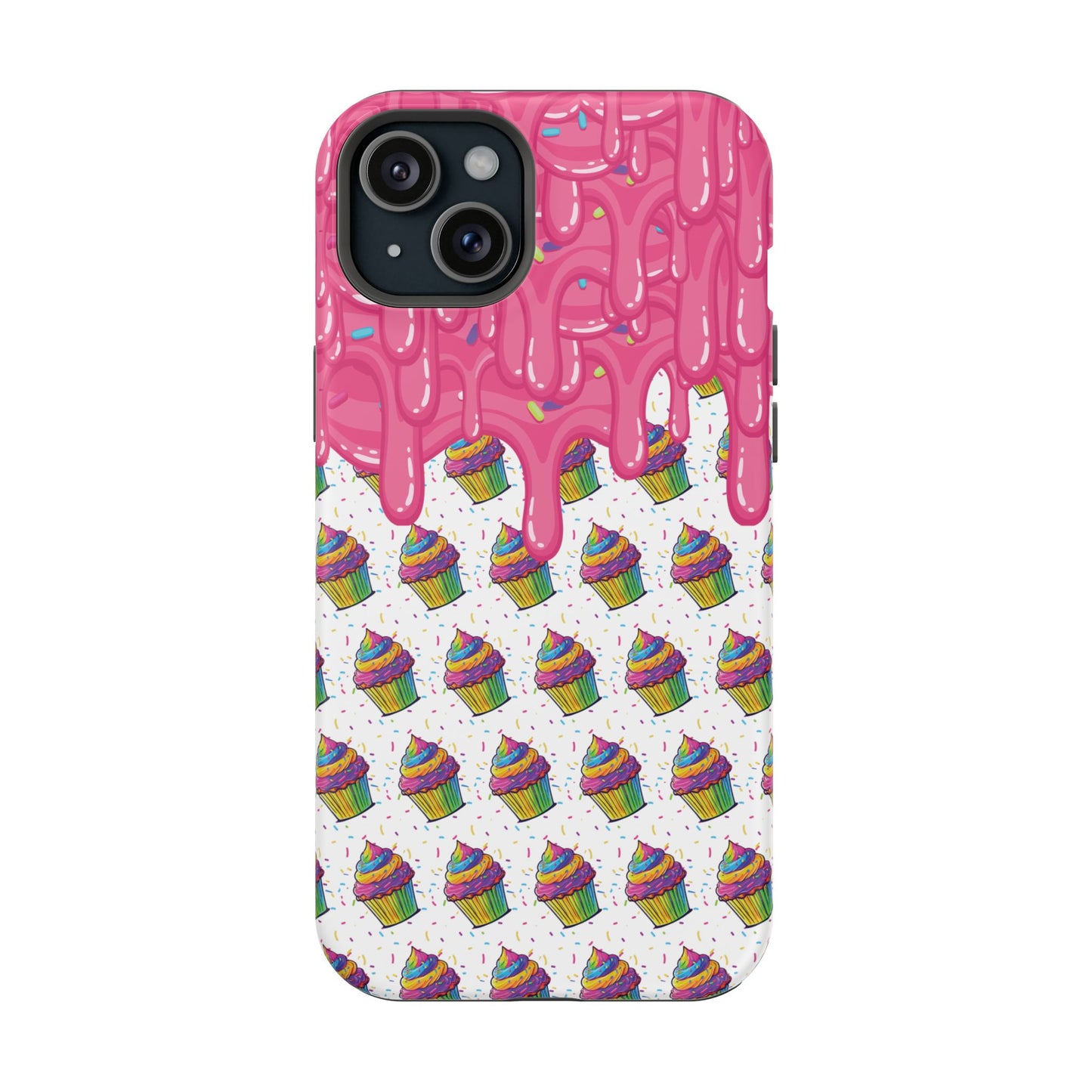 Rainbow Cupcake Phone Case — Magnetic Impact-Resistant Protective Cover