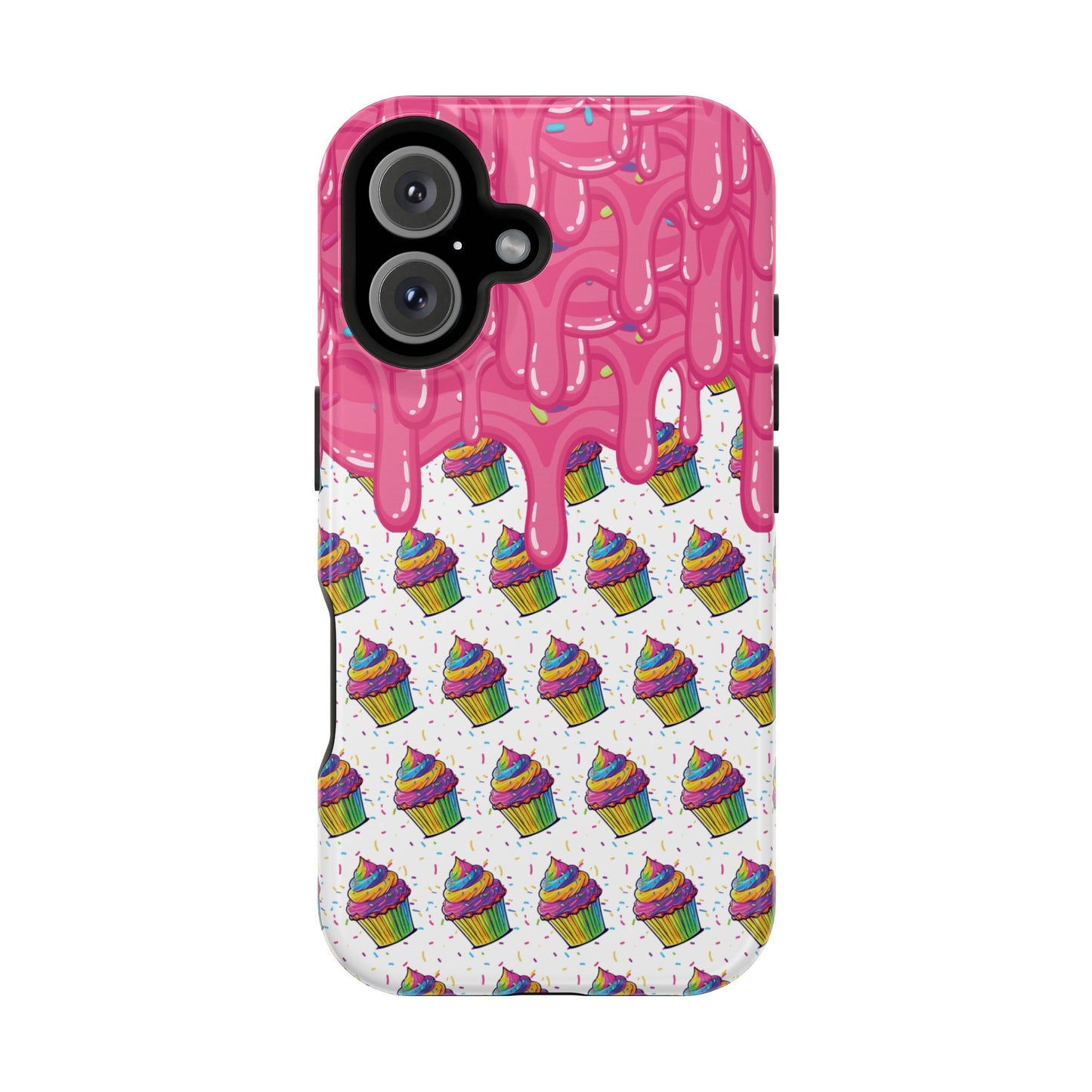 Rainbow Cupcake Phone Case — Magnetic Impact-Resistant Protective Cover