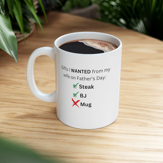 Humorous Father's Day Mug -Checklist- Mug, (11oz, 15oz) Left & Right