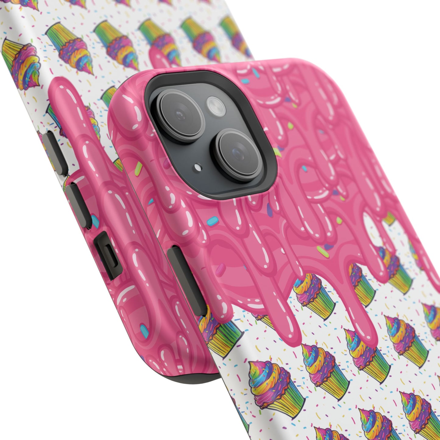 Rainbow Cupcake Phone Case — Magnetic Impact-Resistant Protective Cover