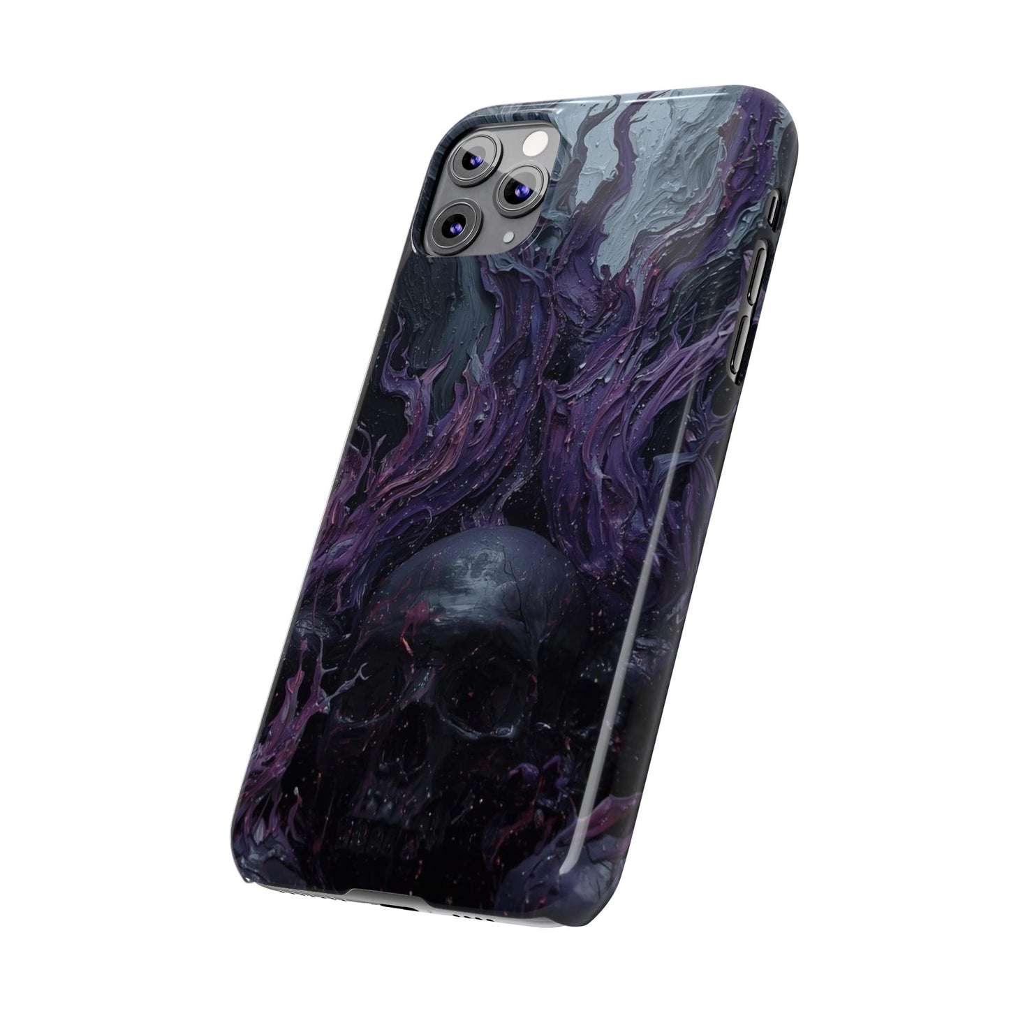 Crowned in Violet Flame Slim Phone Cases