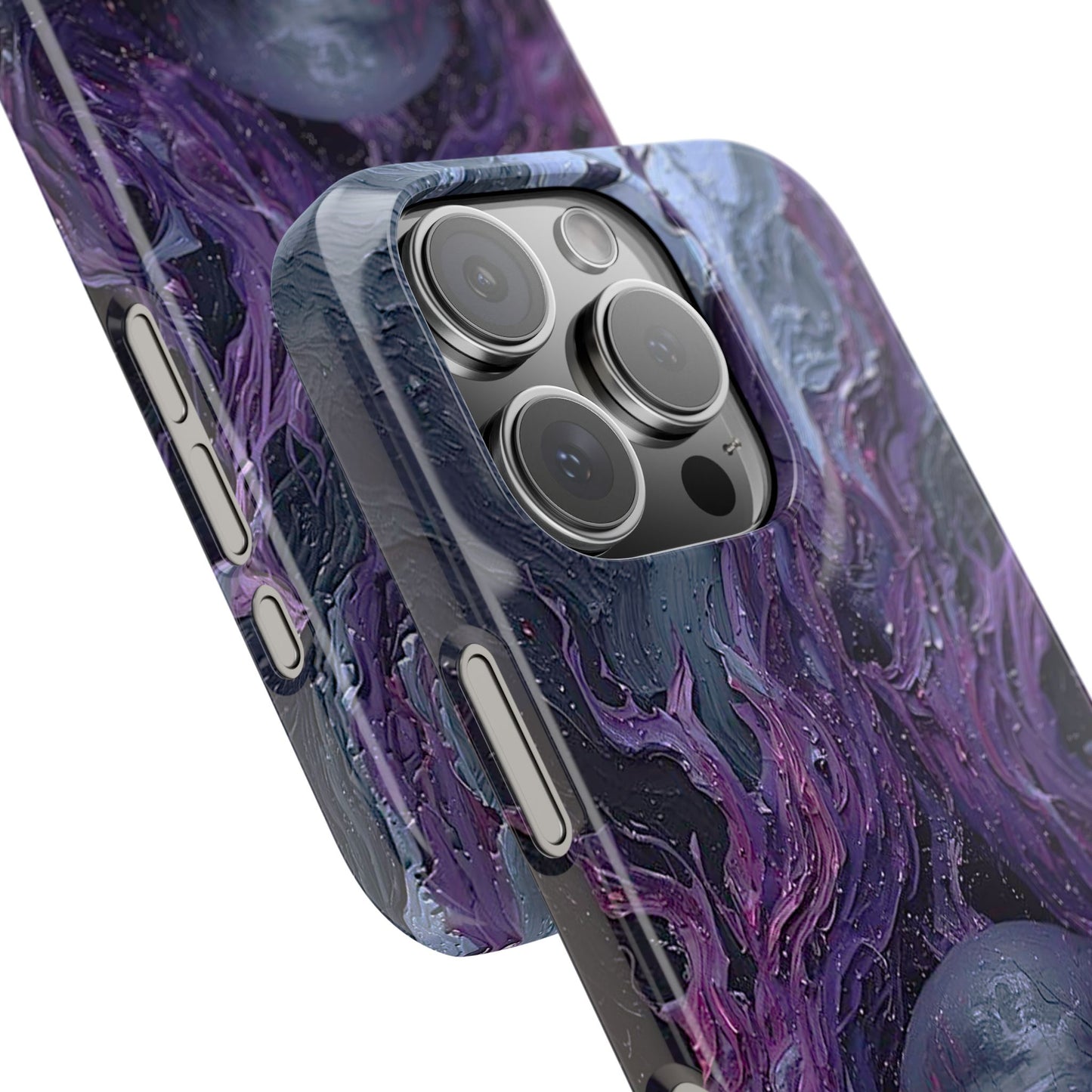 Crowned in Violet Flame Slim Phone Cases
