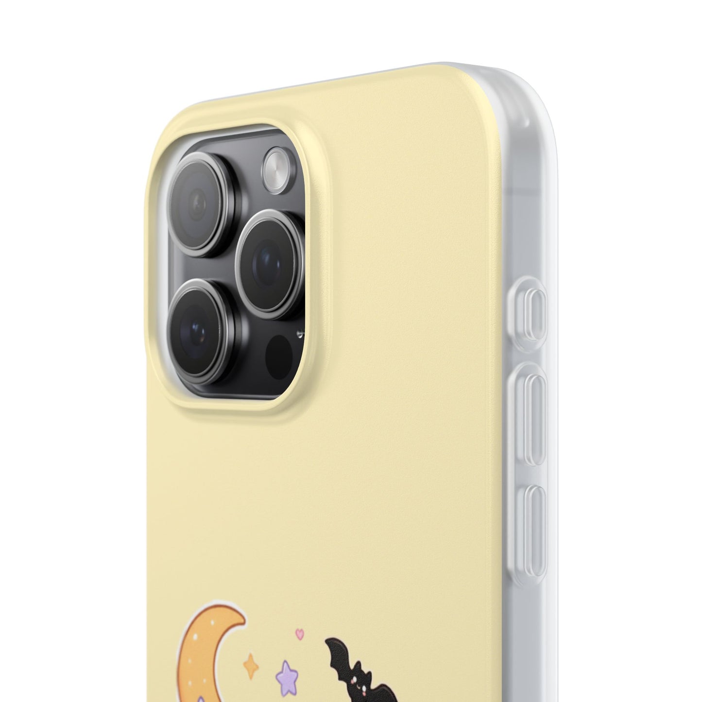 Cute Halloween Black Cat Phone Case — Kawaii Pumpkin & Ghosts Flexi Case