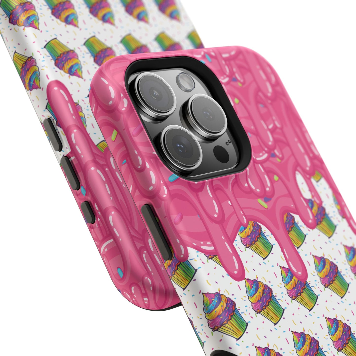 Rainbow Cupcake Phone Case — Magnetic Impact-Resistant Protective Cover