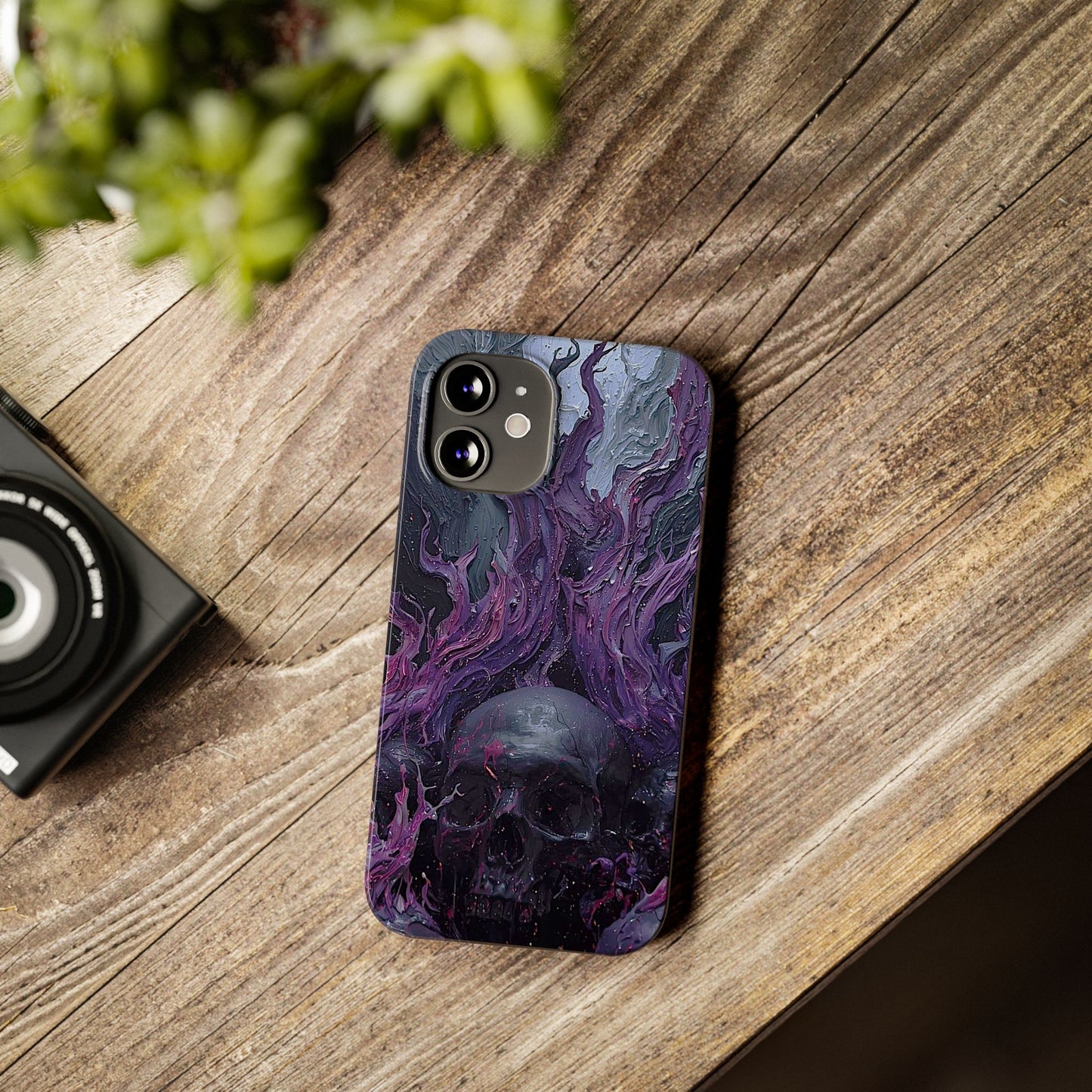 Crowned in Violet Flame Slim Phone Cases