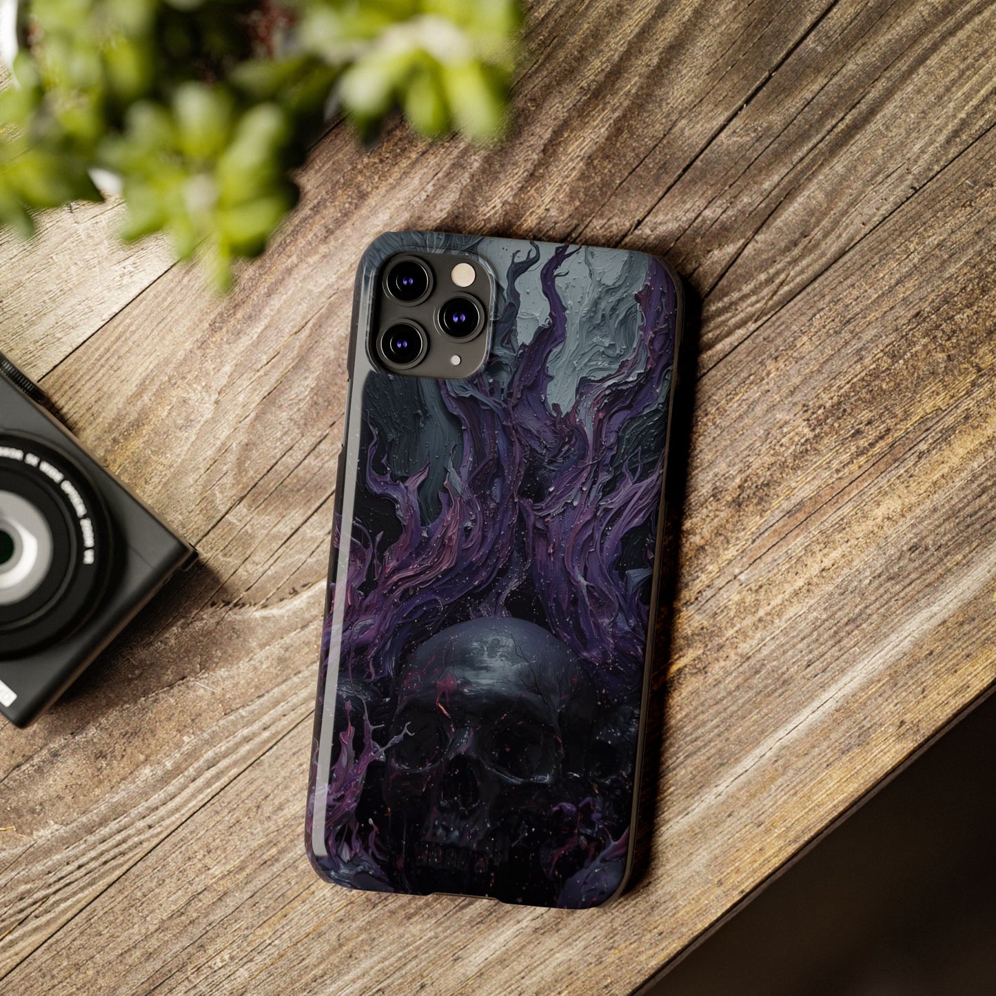 Crowned in Violet Flame Slim Phone Cases
