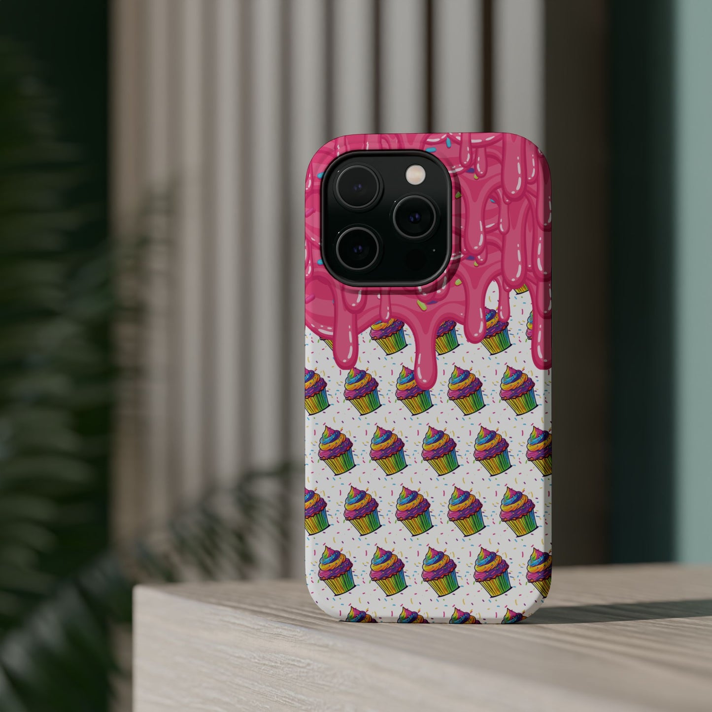 Rainbow Cupcake Phone Case — Magnetic Impact-Resistant Protective Cover
