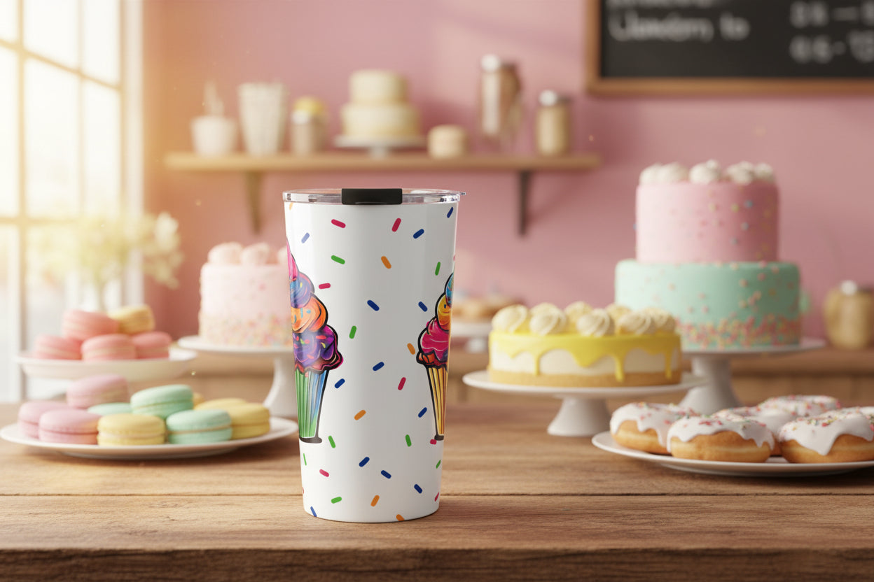 20oz Cup: Rainbow Cupcake Tumbler