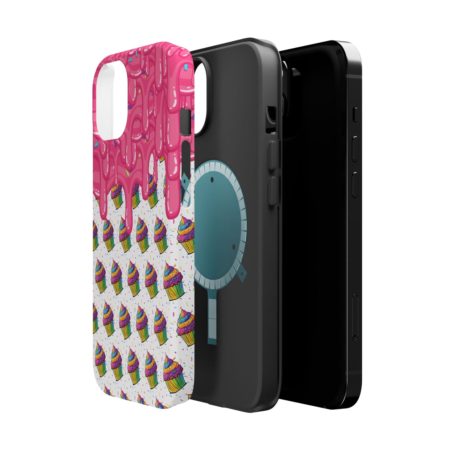 Rainbow Cupcake Phone Case — Magnetic Impact-Resistant Protective Cover