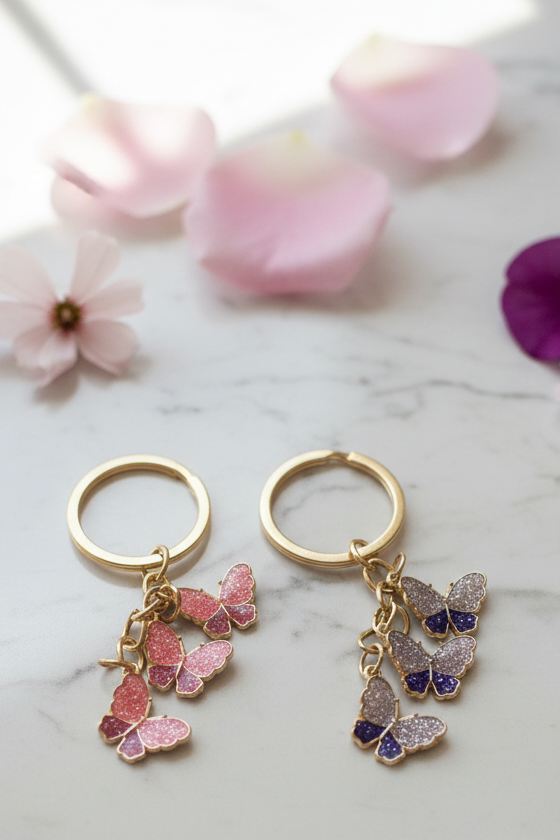 Sparkle Butterfly Keychains