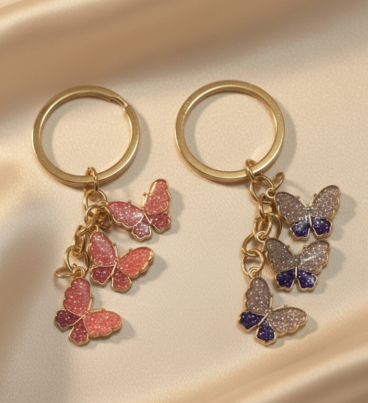 Sparkle Butterfly Keychains