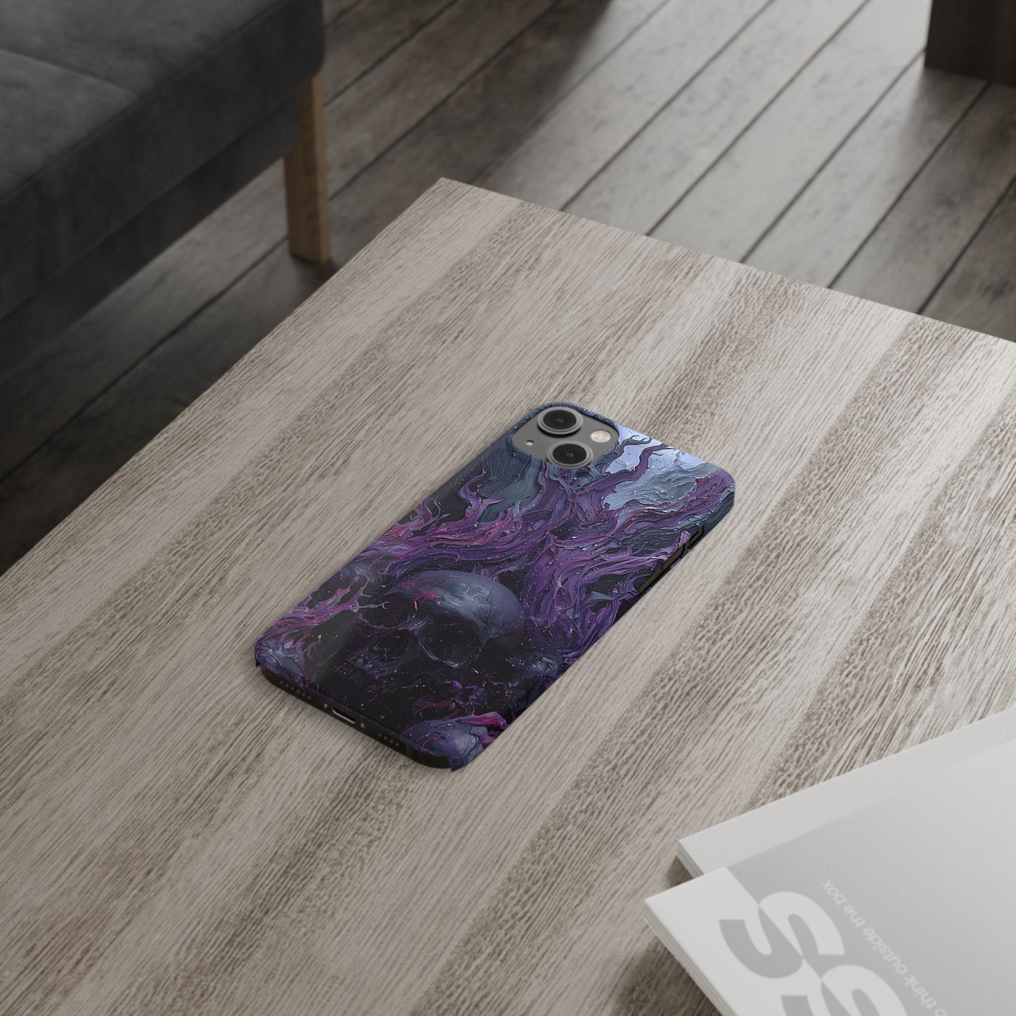 Crowned in Violet Flame Slim Phone Cases