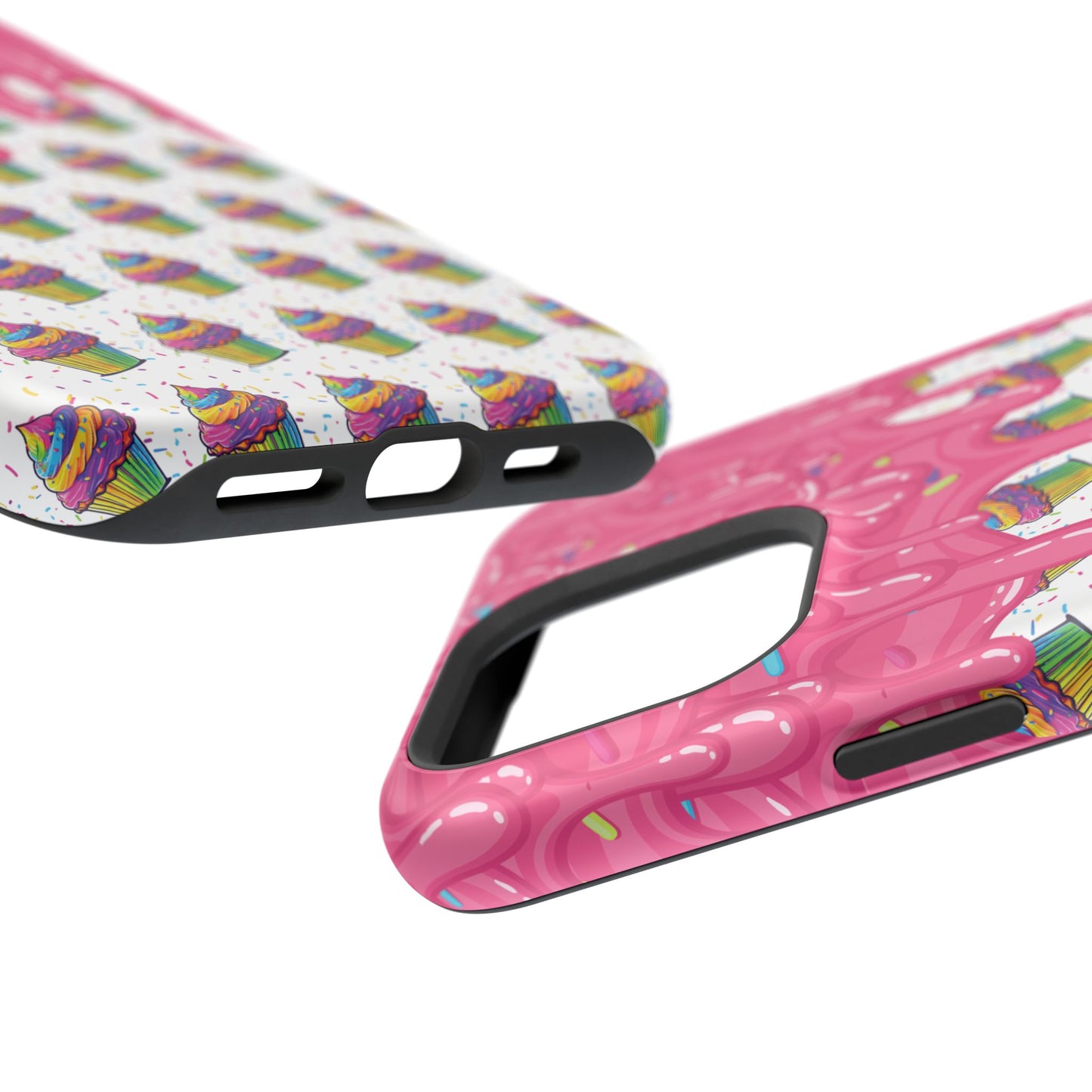 Rainbow Cupcake Phone Case — Magnetic Impact-Resistant Protective Cover