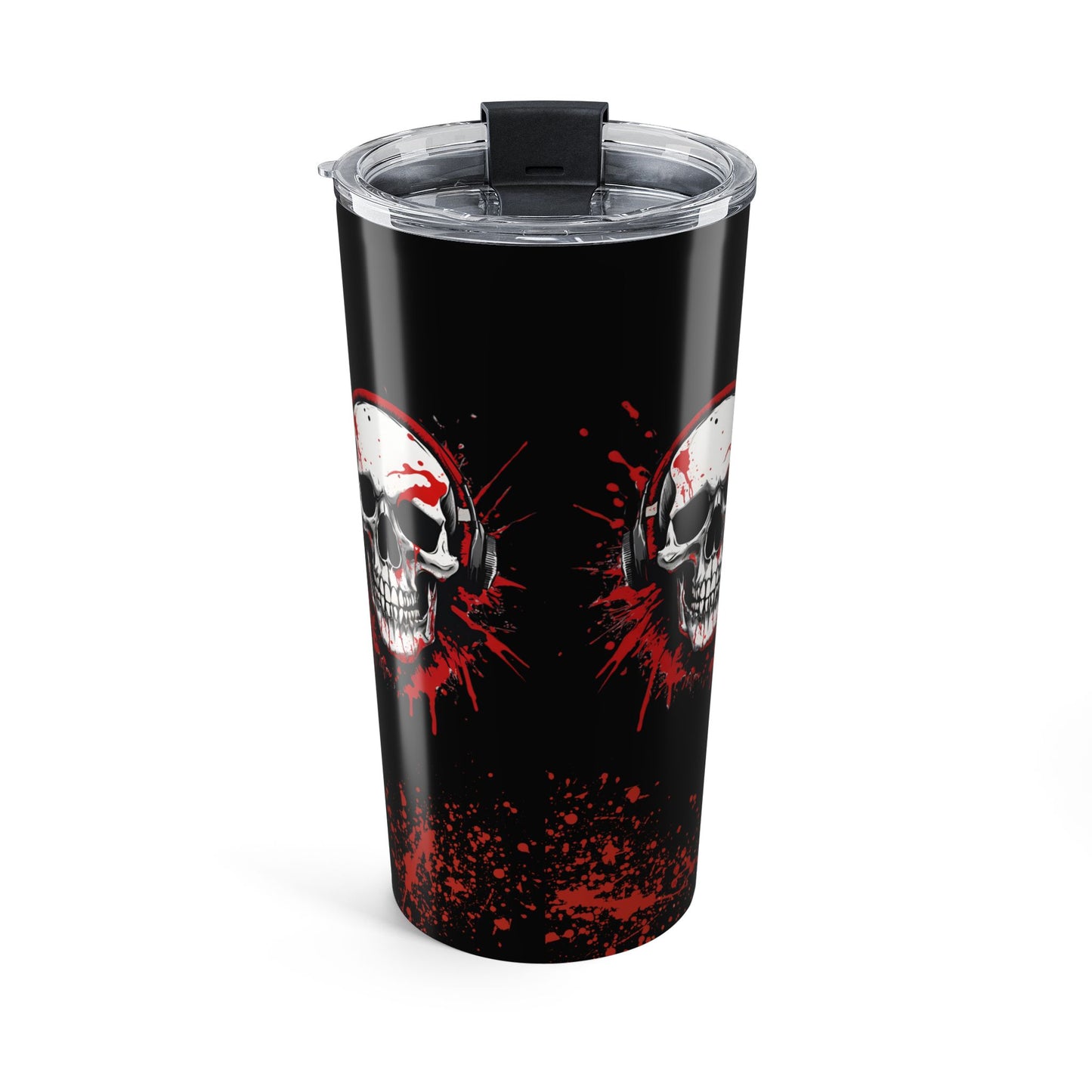 20oz Skull & Guitar Tumbler — Rock Music Stainless Steel Travel Cup