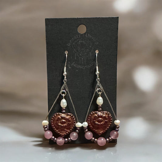 Veil of Quartz & Pearl Earrings