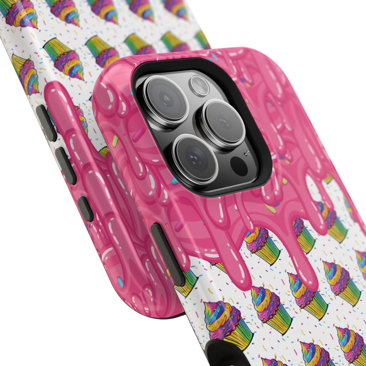 Rainbow Cupcake Phone Case — Magnetic Impact-Resistant Protective Cover